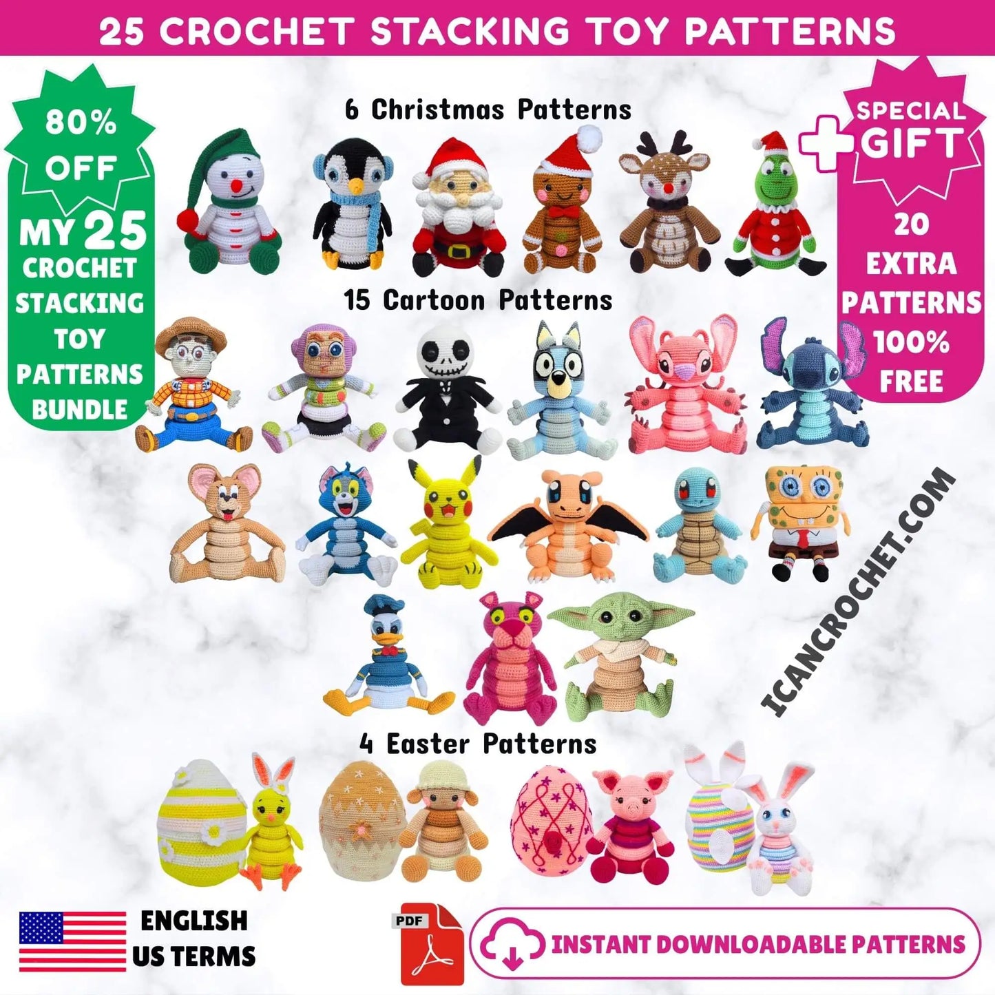 My Ultimate Crochet Stacking Toy Patterns Bundle
