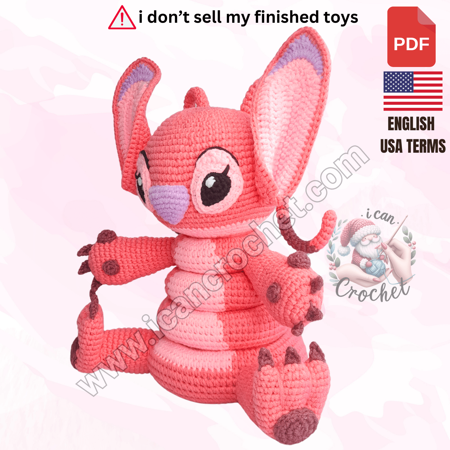 Angel Crochet Stacking Toy Pattern (PDF ONLY)