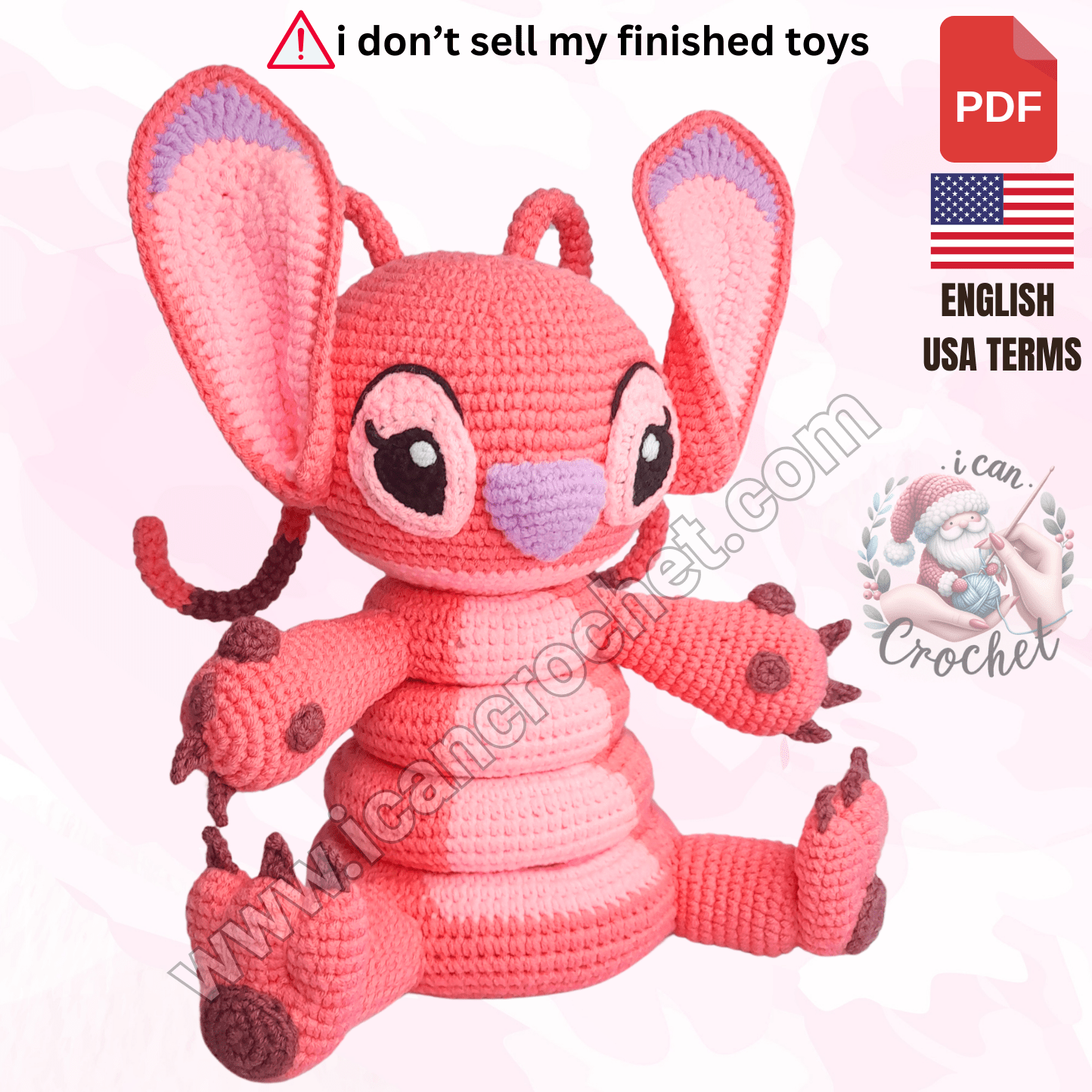 Angel Crochet Stacking Toy Pattern (PDF ONLY)