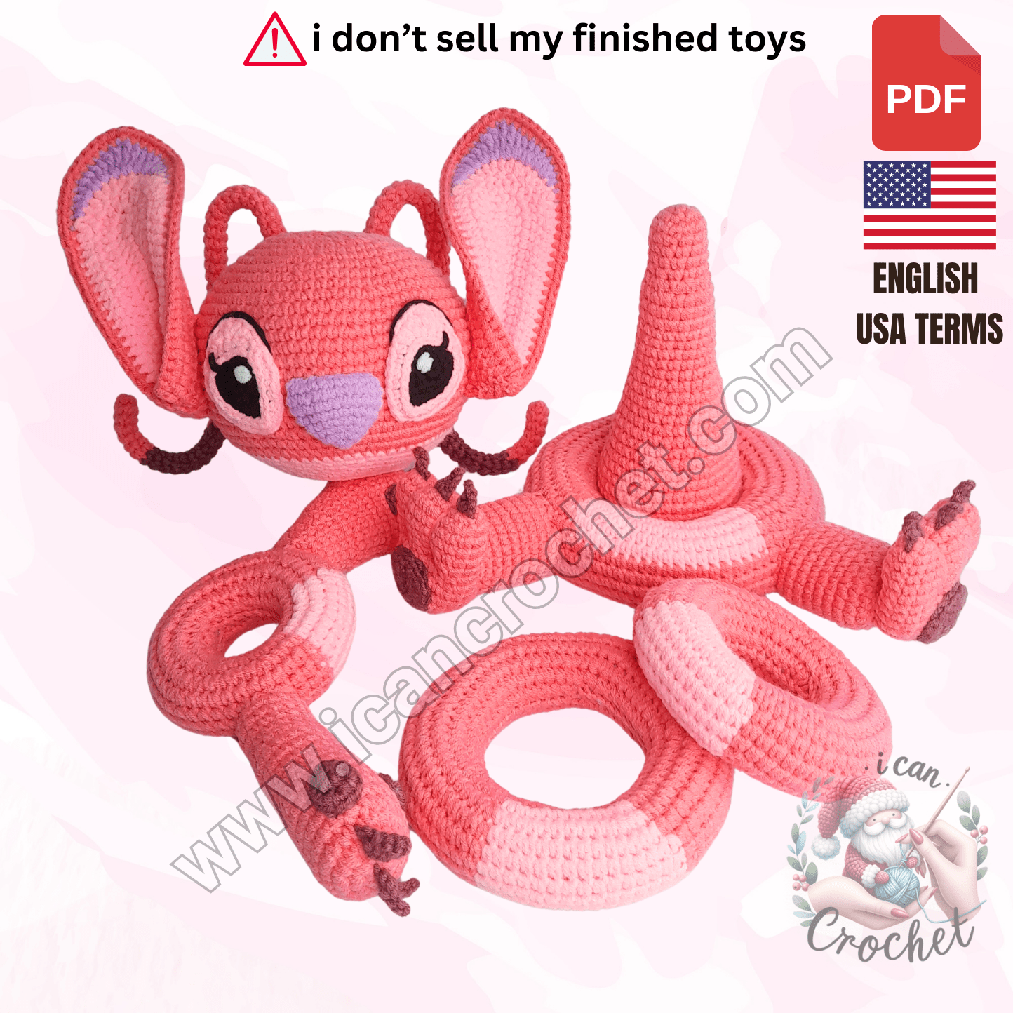 Angel Crochet Stacking Toy Pattern (PDF ONLY)