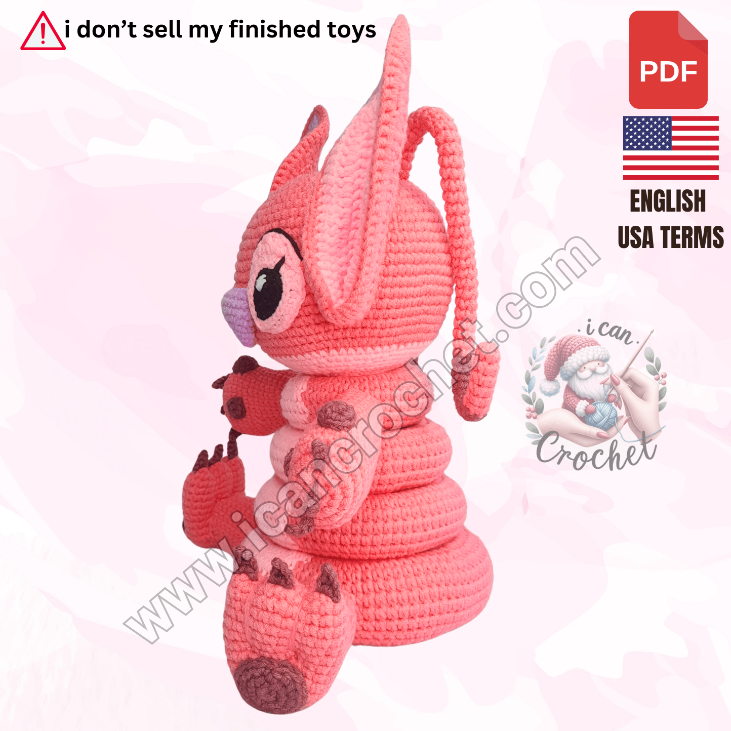 Angel Crochet Stacking Toy Pattern (PDF ONLY)