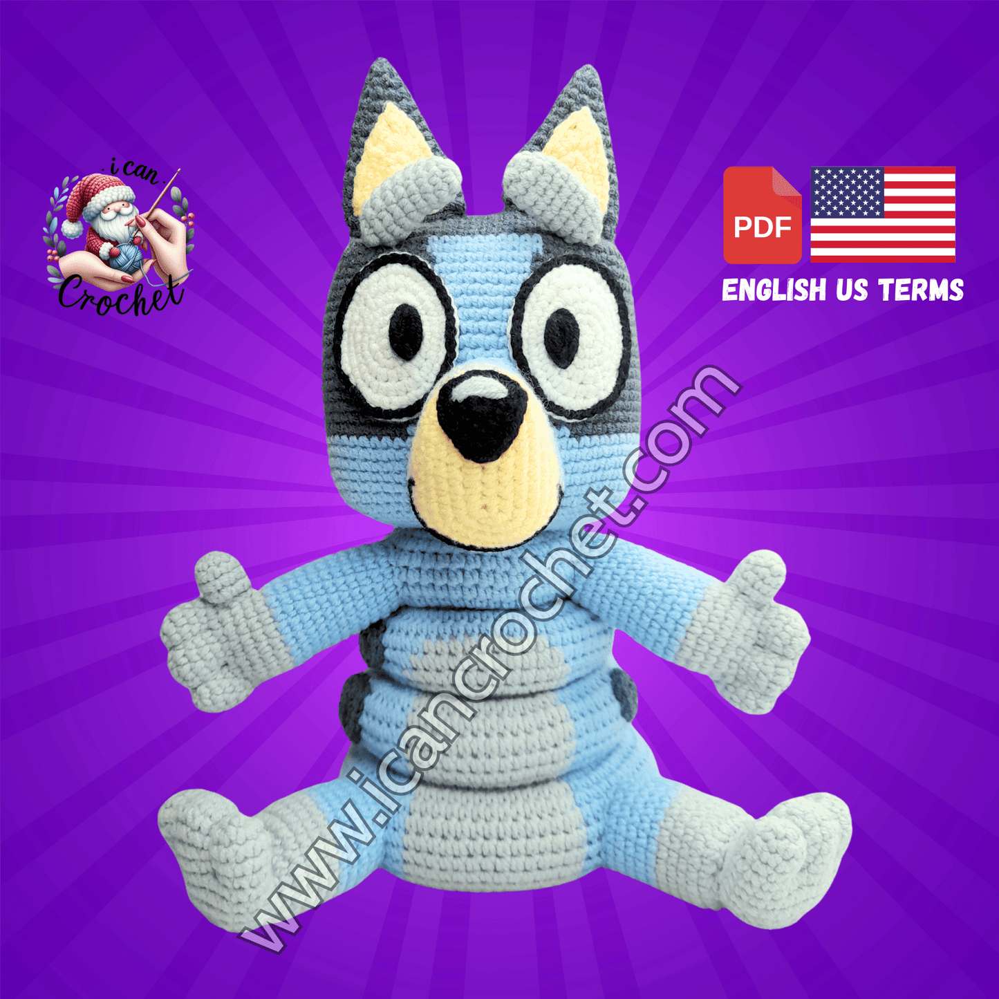 CROCHET CARTOON BUNDLE : 4 CROCHET STACKING TOY PATTERNS (READ DESCRIPTION)