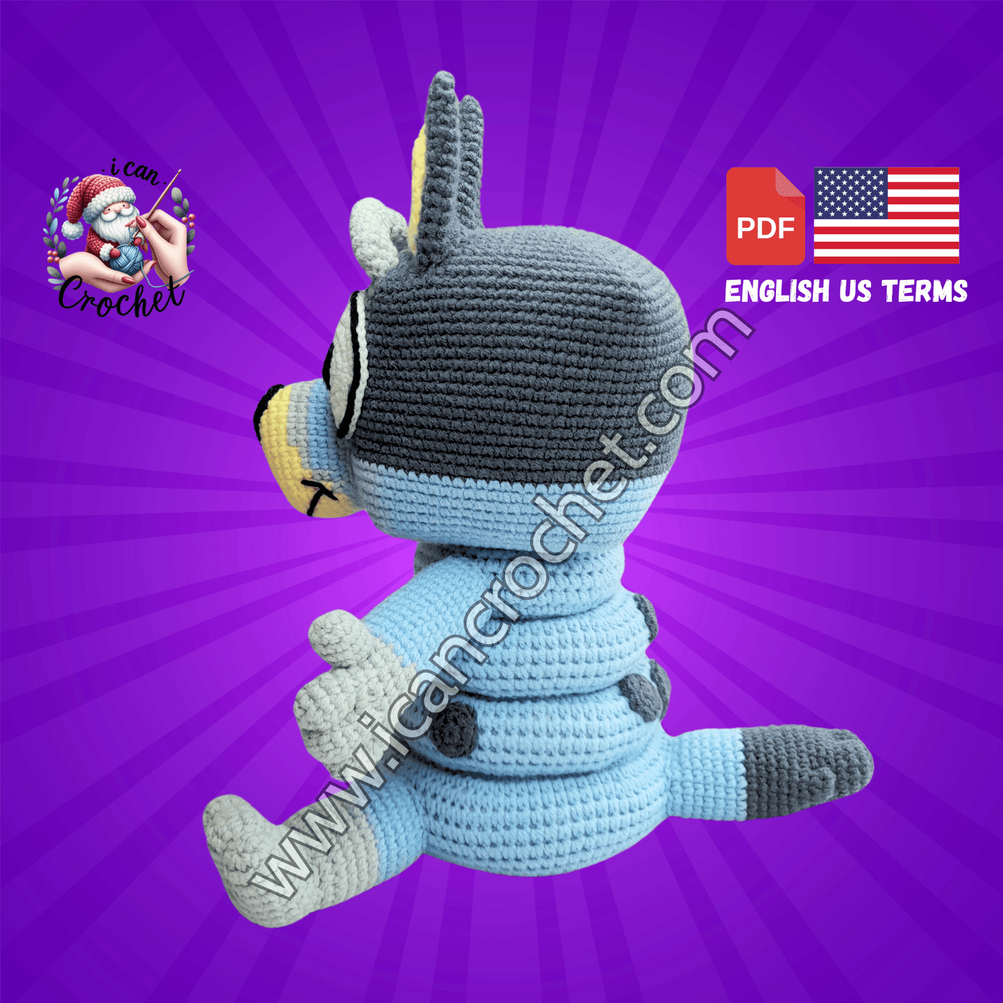 CROCHET CARTOON BUNDLE : 4 CROCHET STACKING TOY PATTERNS (READ DESCRIPTION)
