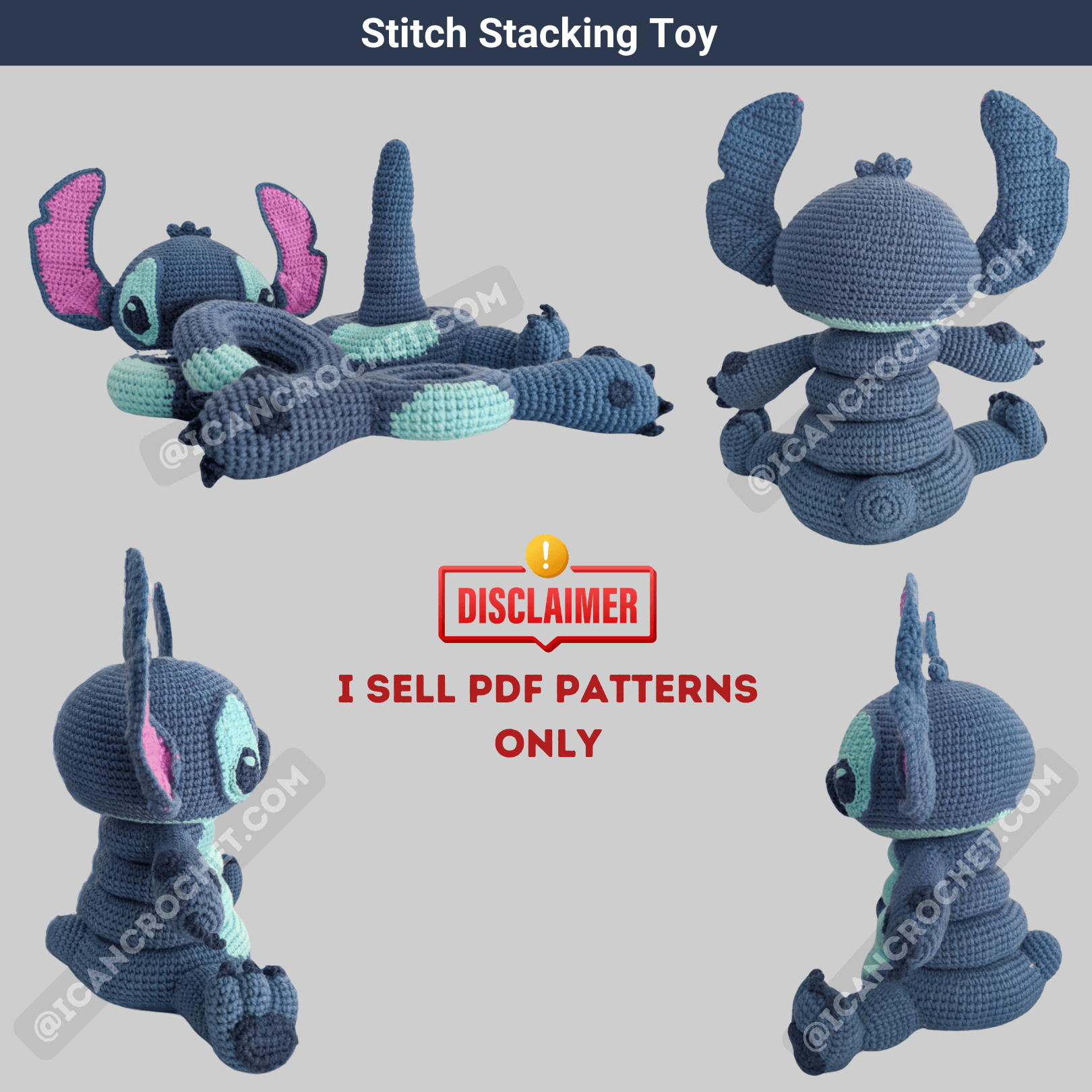 stitch stacking toy crochet pattern