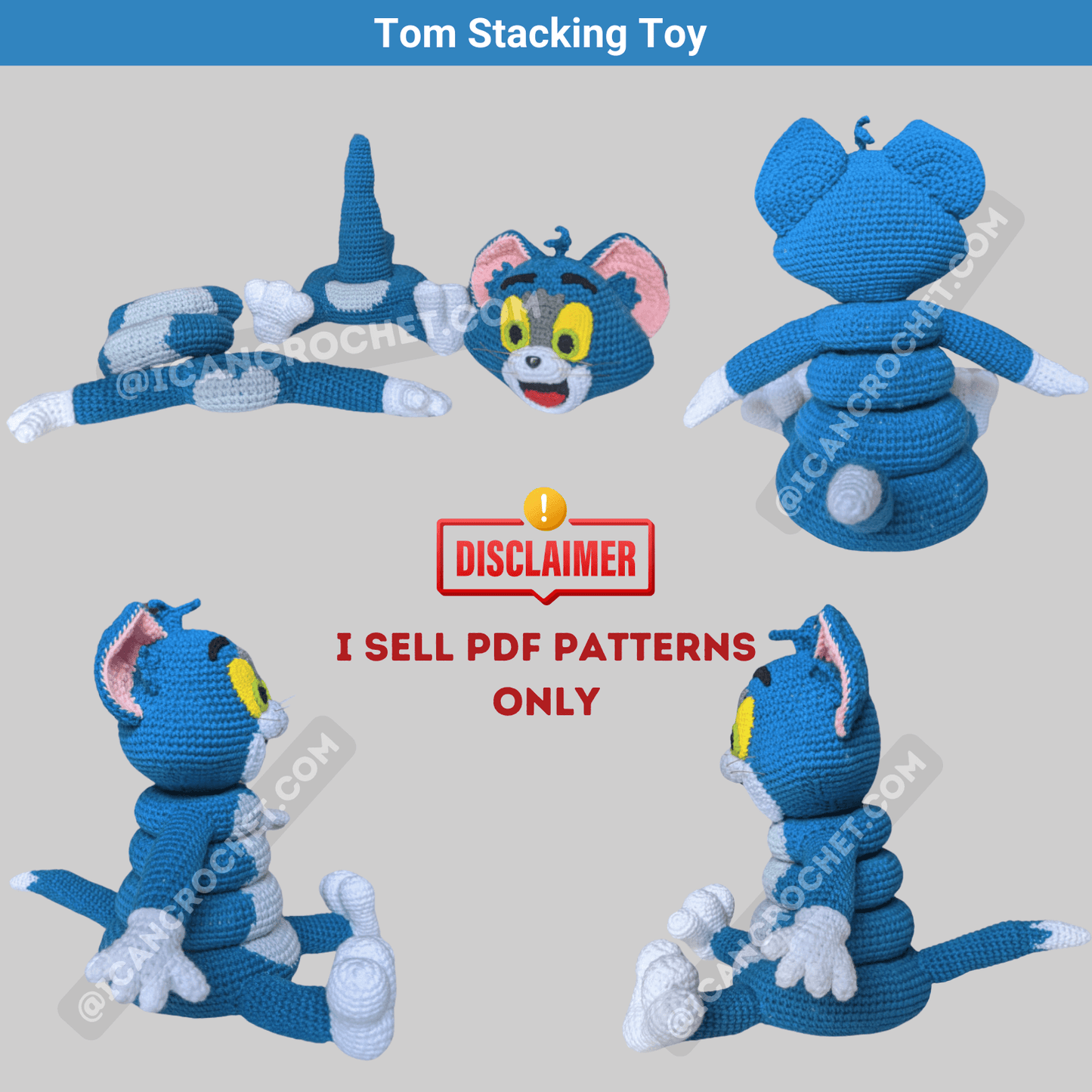 tom stacking toy crochet pattern