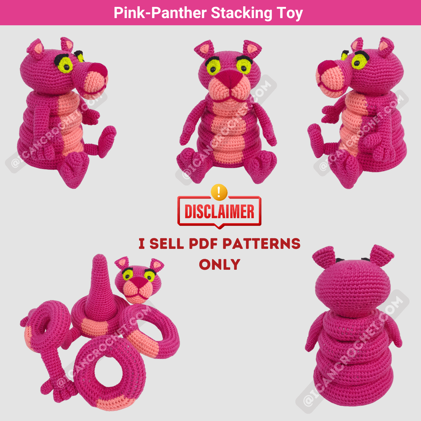 cartoon stacking toys crochet patterns