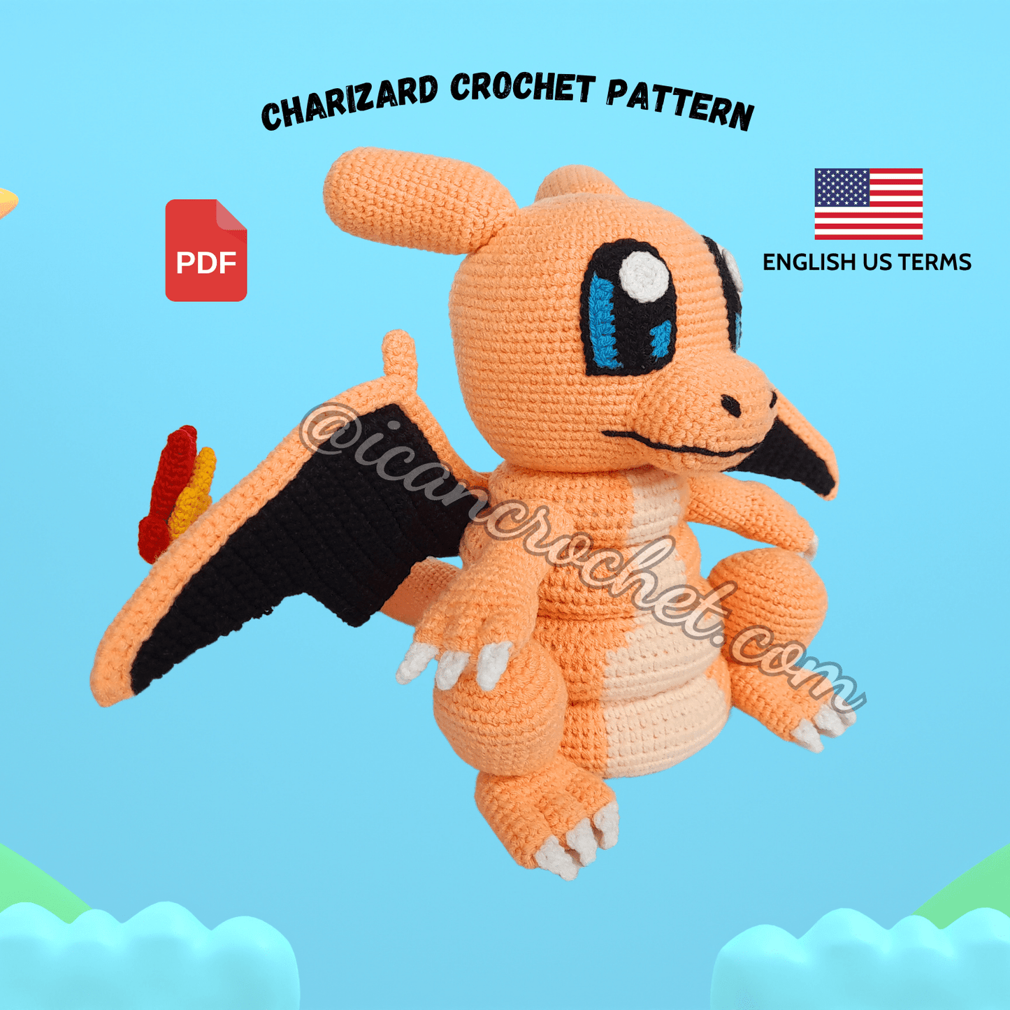 CROCHET CARTOON BUNDLE : 4 CROCHET STACKING TOY PATTERNS (READ DESCRIPTION)