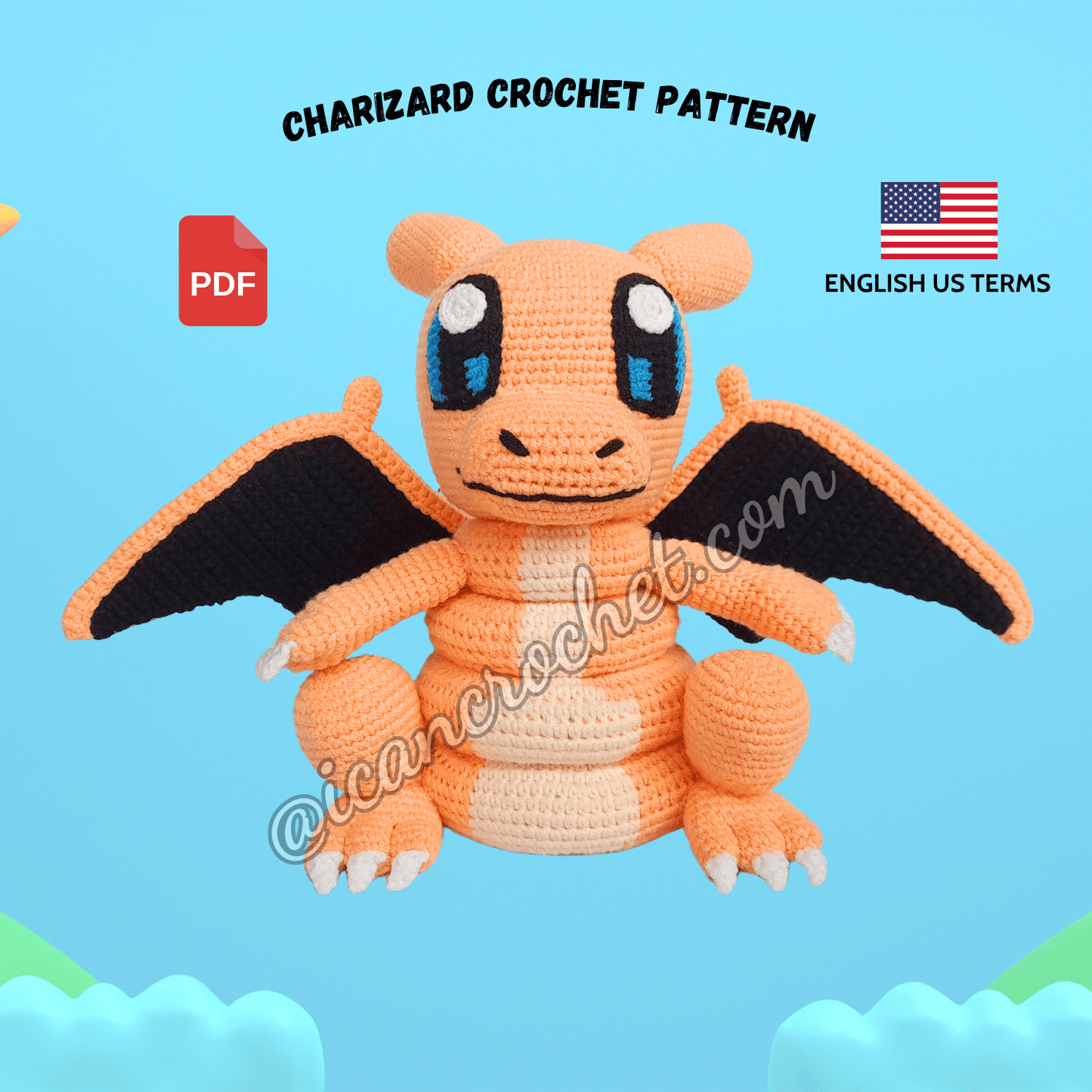 CROCHET CARTOON BUNDLE : 4 CROCHET STACKING TOY PATTERNS (READ DESCRIPTION)
