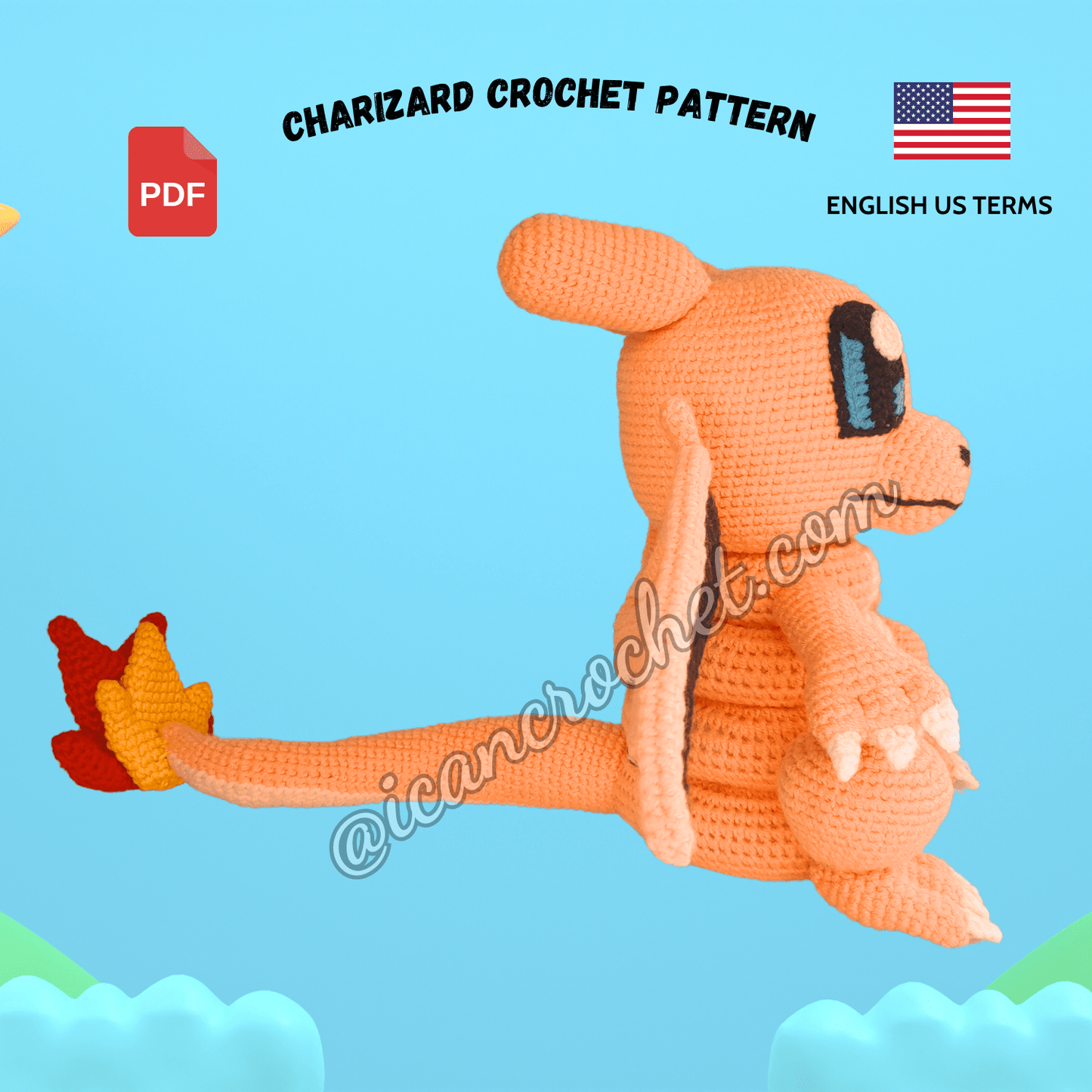 CROCHET CARTOON BUNDLE : 4 CROCHET STACKING TOY PATTERNS (READ DESCRIPTION)