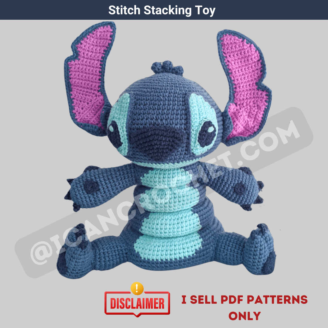 stitch stacking crochet toy