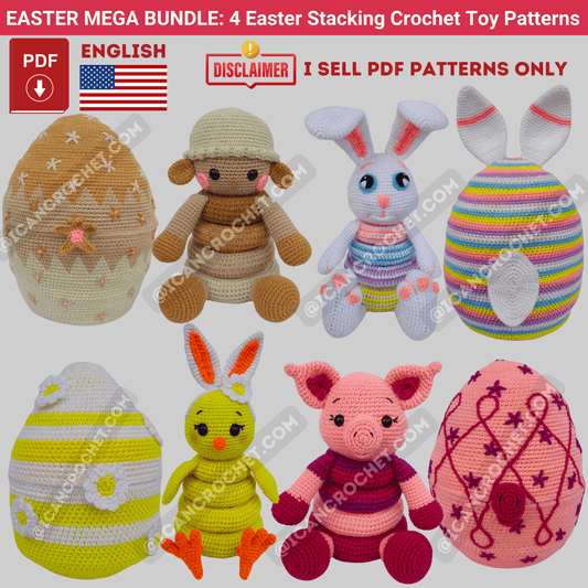 Easter stacking crochet toy patterns