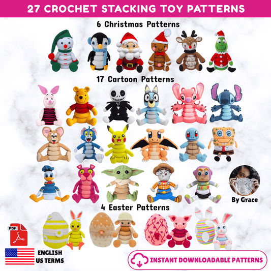 My Ultimate Stacking Toy Bundle - 27 Crochet PDF Patterns
