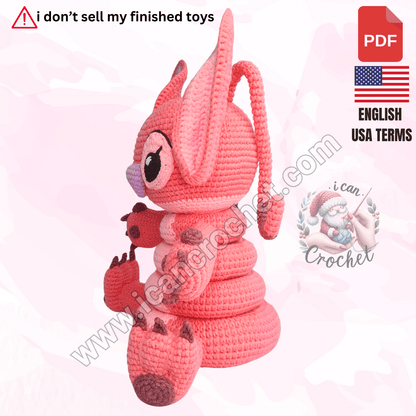 CROCHET CARTOON BUNDLE : 4 CROCHET STACKING TOY PATTERNS (READ DESCRIPTION)