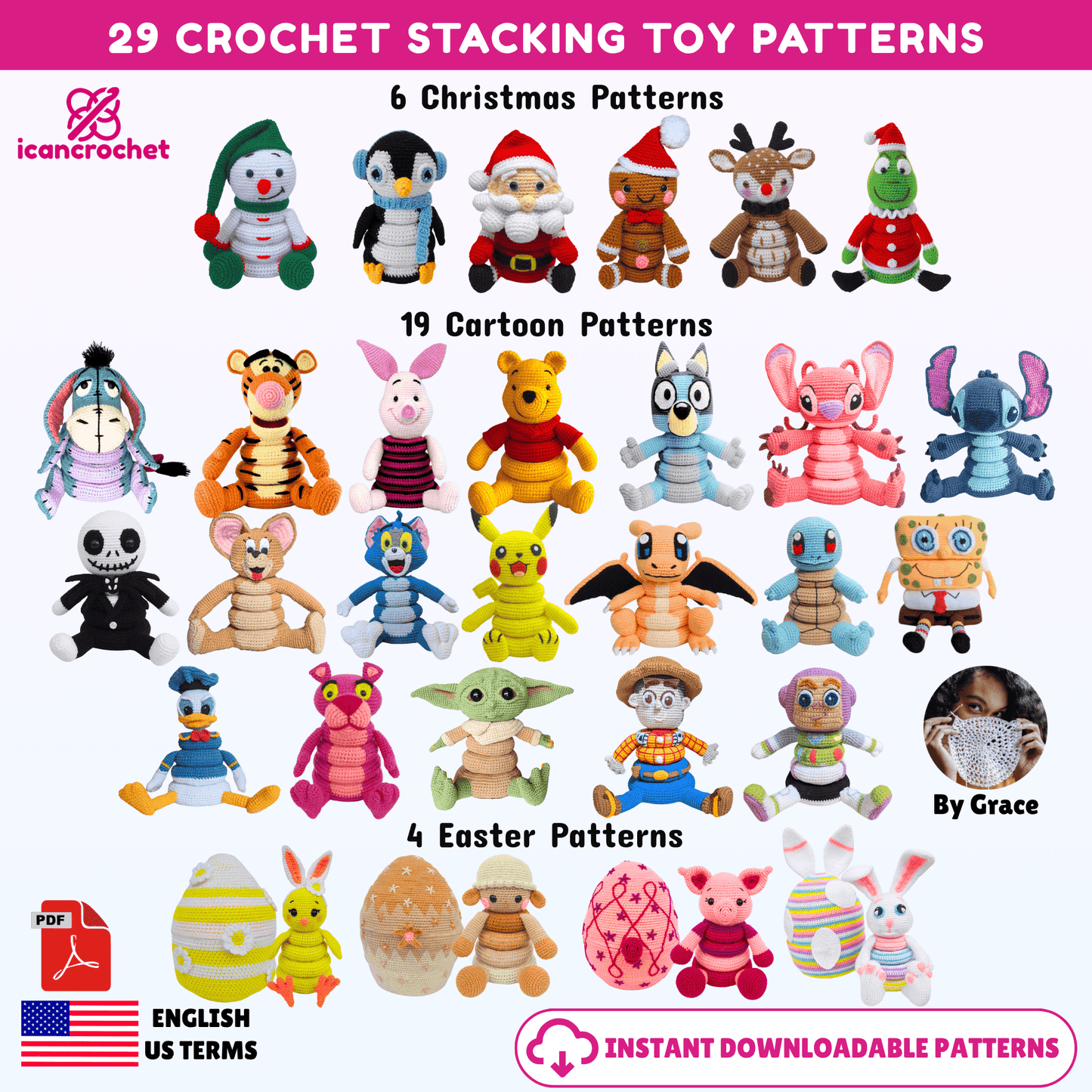My Ultimate Stacking Toy Bundle - 29 Crochet PDF Patterns
