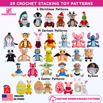 My Ultimate Stacking Toy Bundle - 29 Crochet PDF Patterns