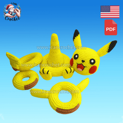 CROCHET CARTOON BUNDLE : 4 CROCHET STACKING TOY PATTERNS (READ DESCRIPTION)