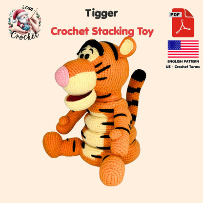 Tigger Crochet Pattern Stacking Toy