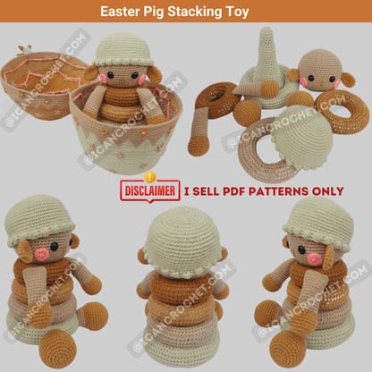 Easter sheep with egg crochet toy pattern