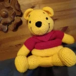Crochet stacking toy made from an ICANCROCHET amigurumi crochet pattern, photographed by Carol D.